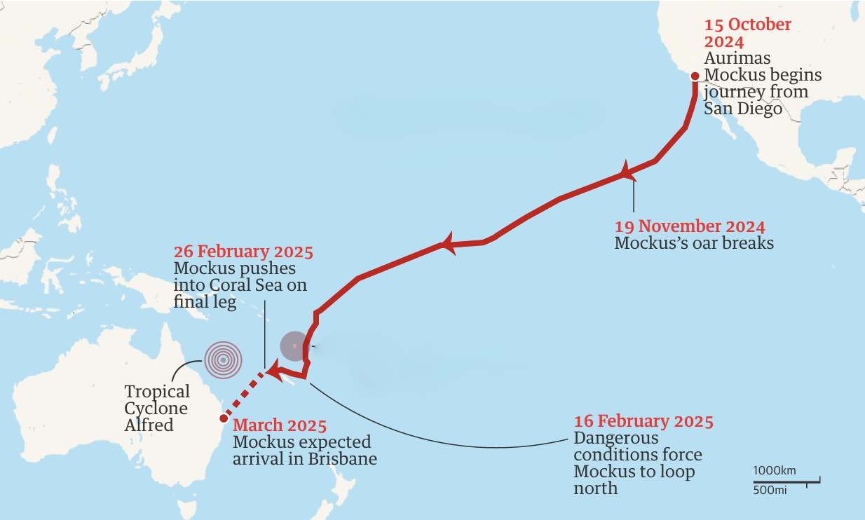 map of Mockus's route